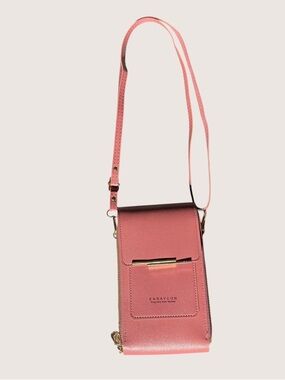 Endaycon Dusky Pink Crossbody Wallet Phone Bag